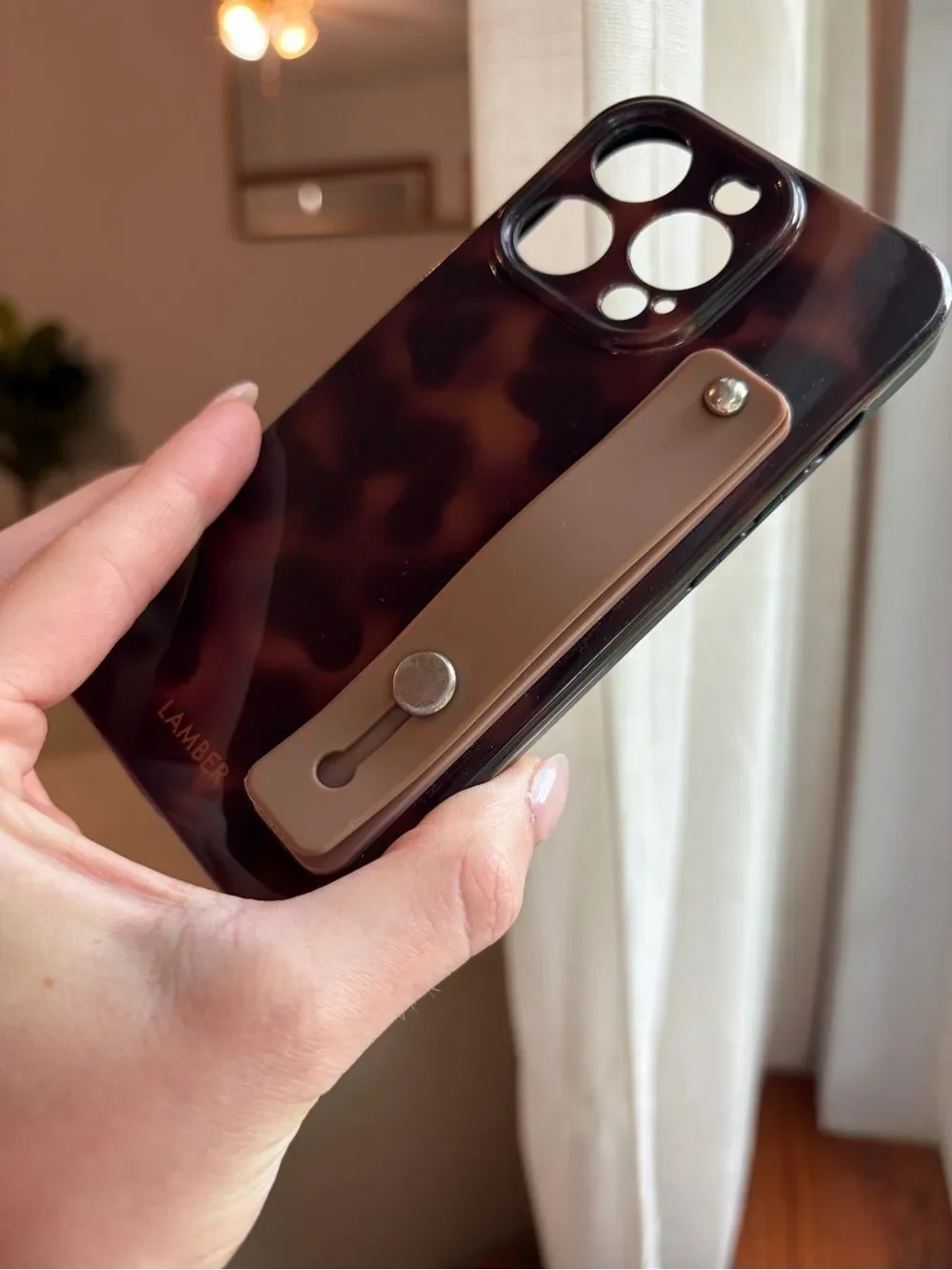 ✨3/$10✨ Brown Swirl IPhone 14 Pro Phone Case with Built-In Strap